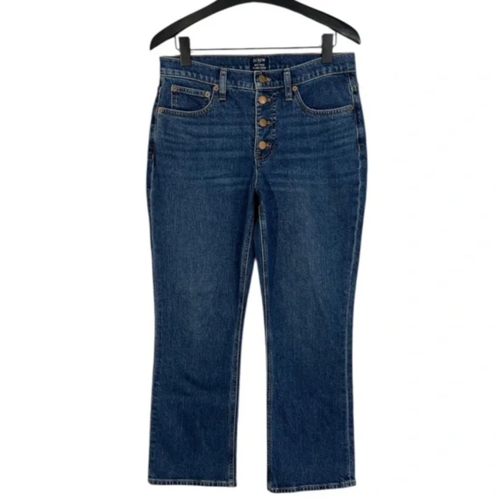 J.CREW Mid-Rise Flare Crop Jeans Signature Stretch NWOT Womens 31 US 12